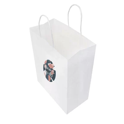 Sacosa Personalizabila Hartie Cu Maner Rasucit 26x17x28 cm - imagine 2